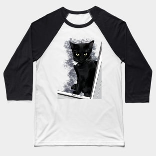 Ari the black cat Baseball T-Shirt